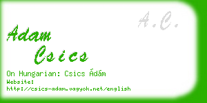 adam csics business card